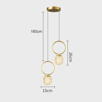 Suspension LED en verre cristal de luxe.