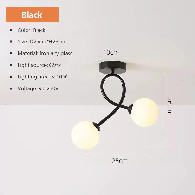 Plafonnier en verre noir et or moderne pour éclairer votre intérieur