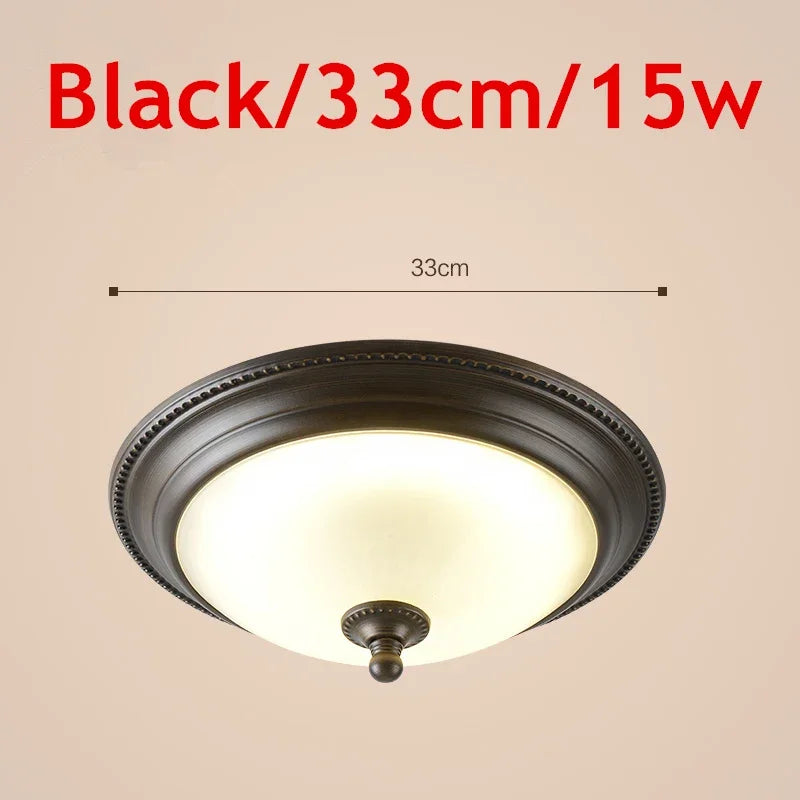 Plafonnier LUMIÈRE D'AMBIANCE LED rond or/noir/Bronze pour couloir salon cuisine