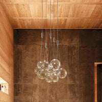 Suspension LED Sandyha avec Boules de Verre pour Décoration Intérieure
