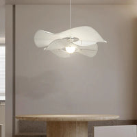 Lustre LED blanc en tissu pour salon et salle à manger