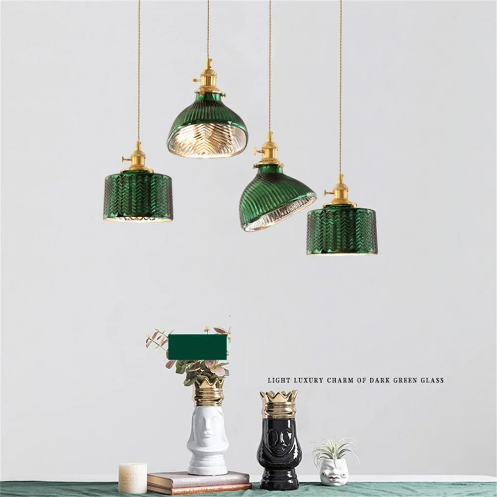 Suspension LED Moderne en Laiton et Verre pour une Décoration Élégante de Maison