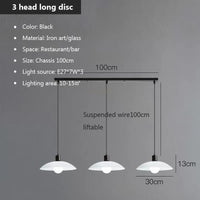 Suspension LED nordique minimaliste blanc.