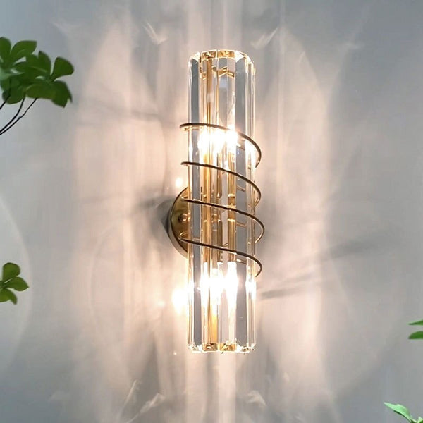 Applique murale dorée en cristal "Luxury Design"