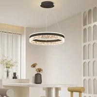 Lustre LED circulaire avec télécommande décorative