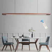 Suspension LED en bois "Nordic Glow" au design moderne et ovale
