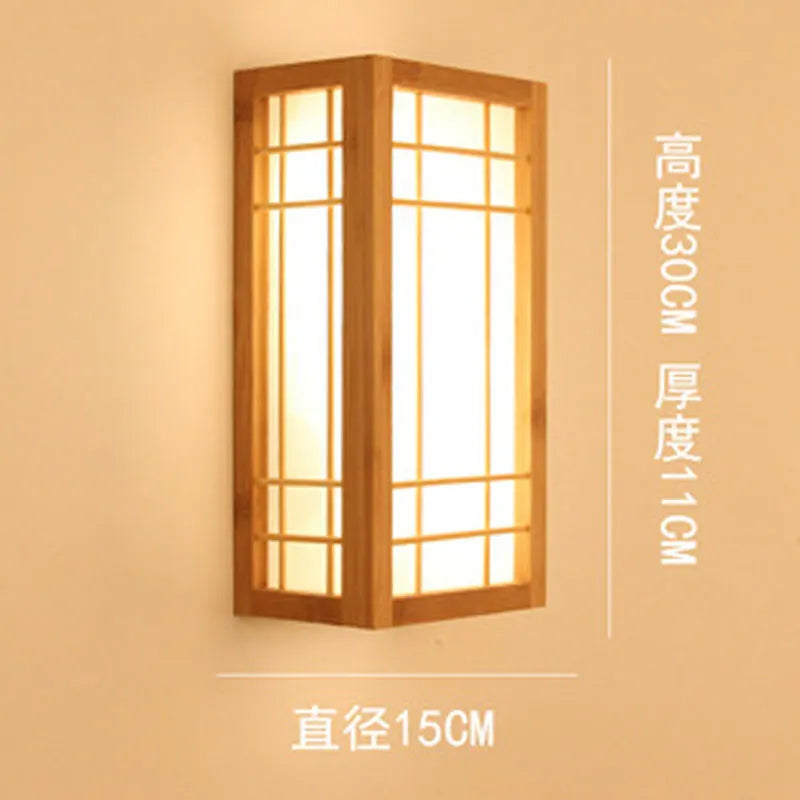 Applique murale LED en bambou naturel pour hôtel de luxe
