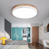 Plafonnier Nordique LED en Bois à 7 Couleurs pour Salon - 3 Lumières Ajustables - Idéal pour Chambre et Couloir