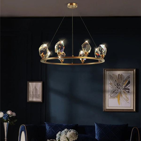 Lustre Nordique LED en Cristal pour Décoration Intérieure - Élégance Scandinave