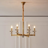 Lustre en cristal de style industriel européen rétro en fer