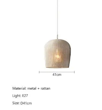 Suspension japonaise Wabi Sabi en rotin artisanal