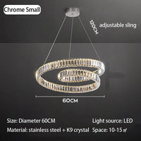 Suspension Cristal LED Luxe - Élégance et Style