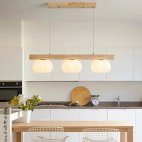 Lustre en bois naturel - Style coton