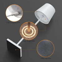 Lampe de bureau LED en alliage d'aluminium - Rechargeable via USB