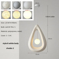Nordique Suspension LED pour Salle à Manger - Collection Wabi Sabi