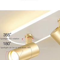 Plafonnier LED moderne avec projecteur pour décoration intérieure