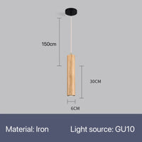 Suspension LED Grain de Bois - Style Nordique Moderne