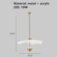 Lampe Suspension Feuille de Lotus en Métal Doré - Luminaires Art Déco