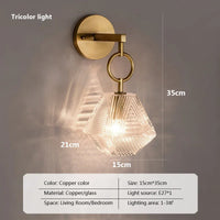 Applique murale en verre style nordique américain LED vintage Edison - Edition Limitée