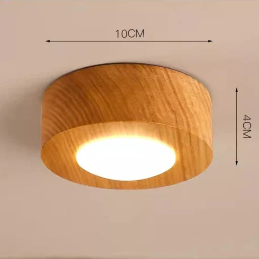 Plafonnier LED carré en bois et acrylique - Luminazia