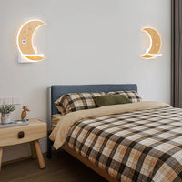 Applique murale LED Lune - Élégance moderne et minimaliste avec chargeur USB