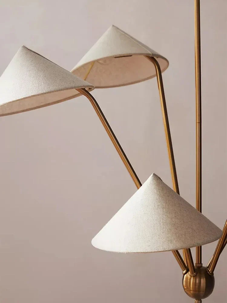 Lustre japonais en tissu pour plafond suspendu - Éclairage LED pour salon, cuisine, chambre
