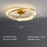 Plafonnier LED de Luxe en Cristal Nordique Décoratif d'Intérieur - Élégance Scandinave
