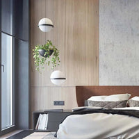 Lustre Moderne DIY LED avec Pot de Fleurs pour un Jardin Céleste