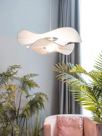 Lustre Nordique en Tissu avec LED pour Décoration Maison - Modèle Fleur
