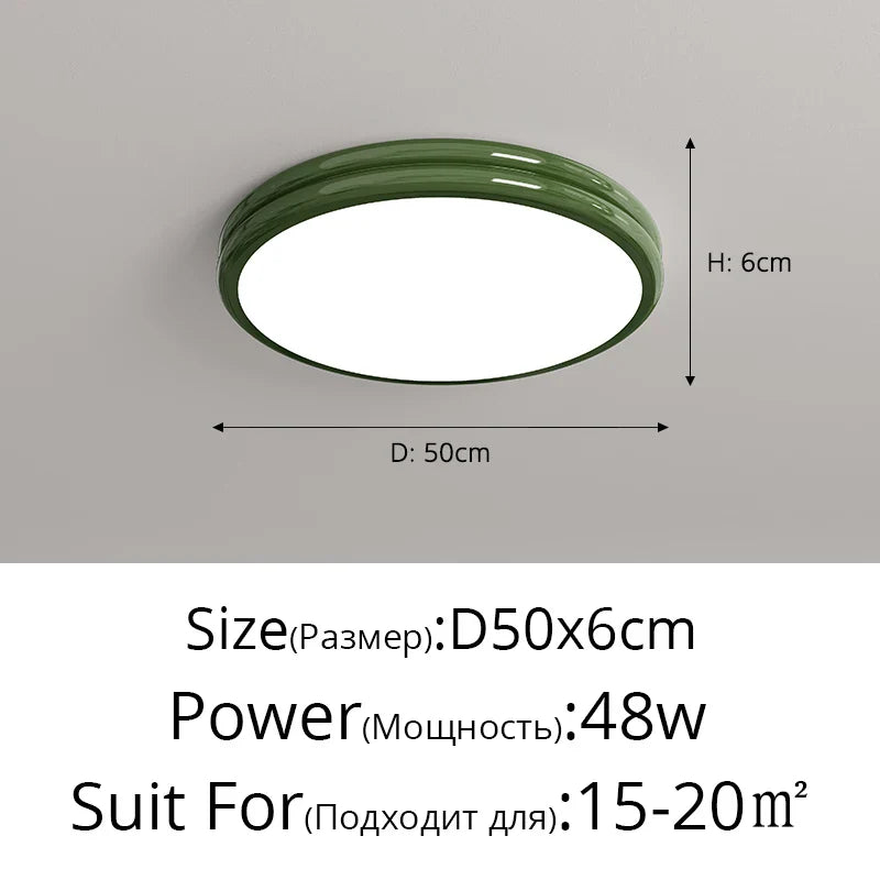 Plafonnier rond minimaliste LED pour éclairage intérieur