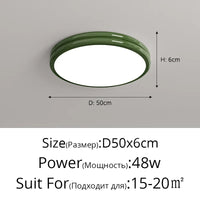 Plafonnier rond minimaliste LED pour éclairage intérieur
