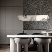 Lustre moderne rectangulaire - Couleur Hazel