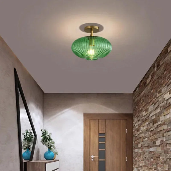 Plafonnier LED en verre nordique minimaliste pour un style moderne