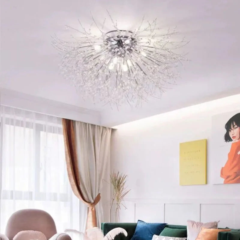Plafonnier Nordique en Cristal Forme Pissenlit Lustre Moderne Décoratif - Collection Scandi Dandelion