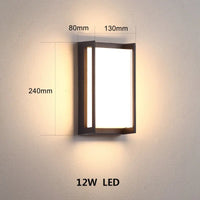 Applique Murale LED Extérieure en Aluminium Étanche et Décorative