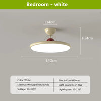 Plafonnier LED nordique en fer crème avec soucoupe volante - Édition Spéciale