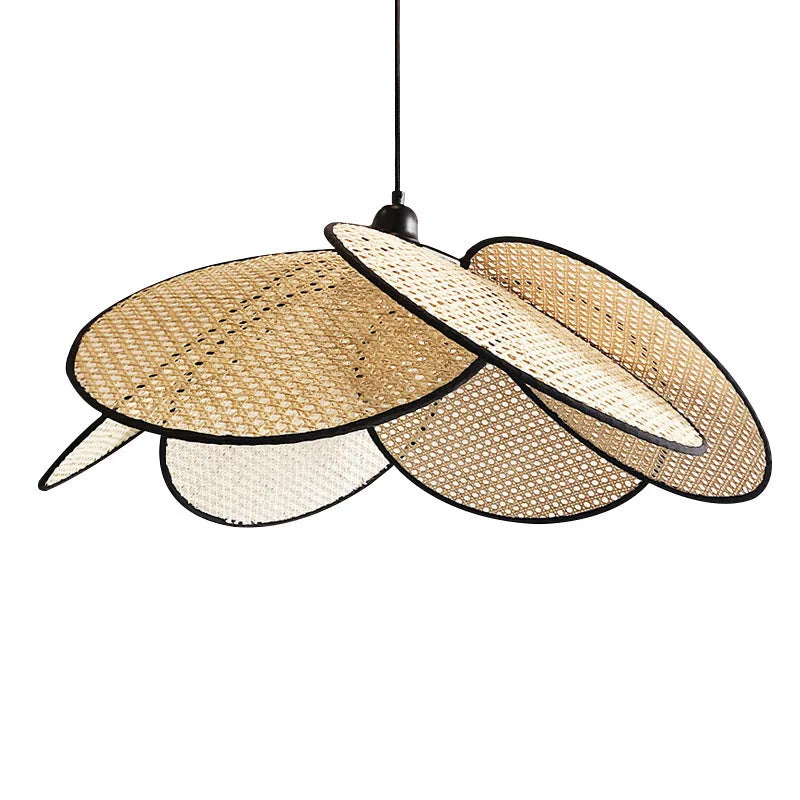 Lustre Créatif en Rotin Bambou Osier Design Handmade
