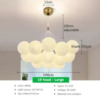 Suspension LED en verre design Nordique Moderne
