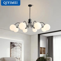 Lustre LED Qiyimei Artglass - Éclairage Intérieur Décoratif de Qualité
