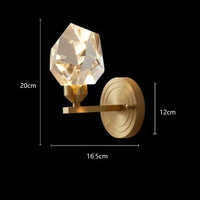 Lustre de Luxe en Laiton Diamant Cristal LED Moderne