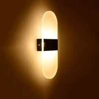 Applique Murale LED Design pour Chambre avec Effet Acrylique Elliptique