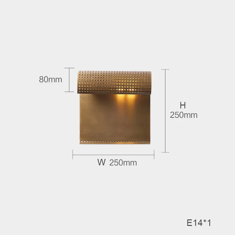 Applique murale LED design en laiton brossé