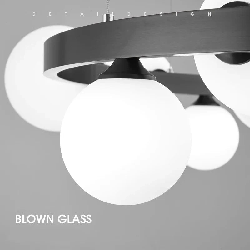 Lustre design rond - Collection Luxe Nordique, Mariage du Minimalisme Moderne