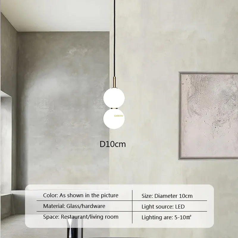 Suspension LED Nordica en verre gris fumé
