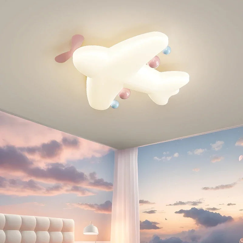 Plafonnier LED Avion Cœur Nordique - Protection des Yeux