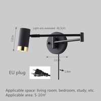 Applique murale LED SwingLight : bras télescopique, interrupteur intégré, design intérieur unique
