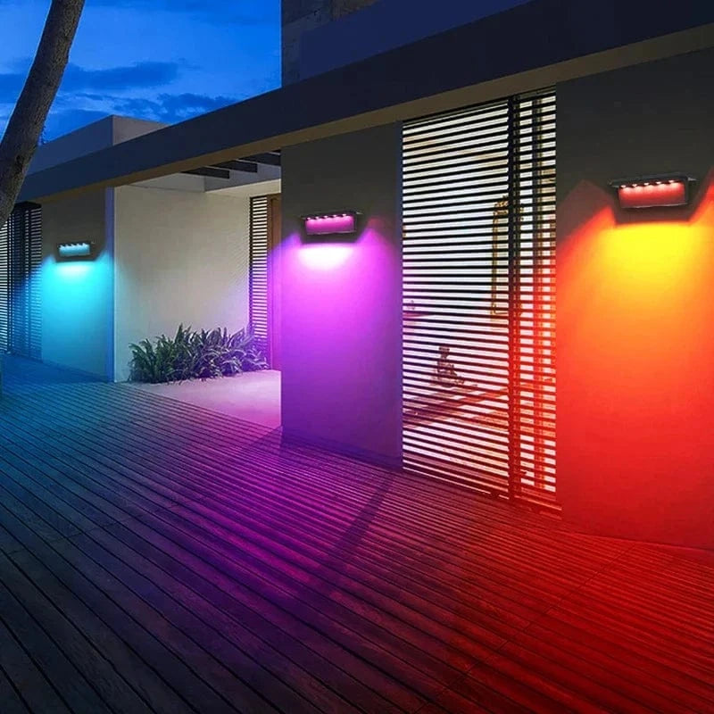 Lot de 2 Lampes Solaires Extérieures 5 LED Étanche Intelligentes -
