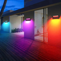 Lot de 2 Lampes Solaires Extérieures 5 LED Étanche Intelligentes -