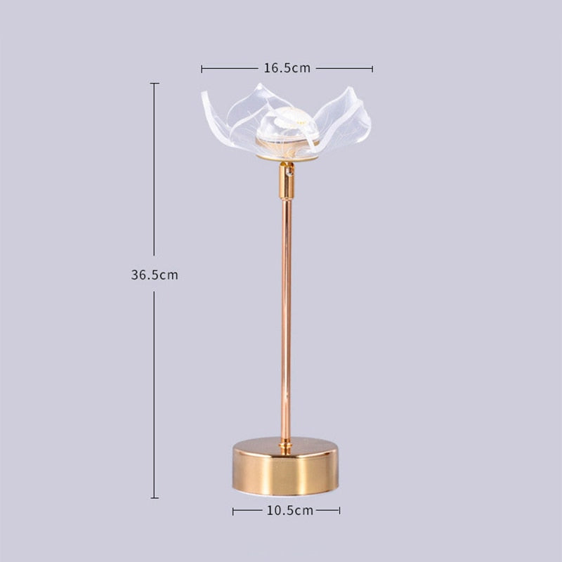 Lampe à poser vintage en métal doré Anila LED