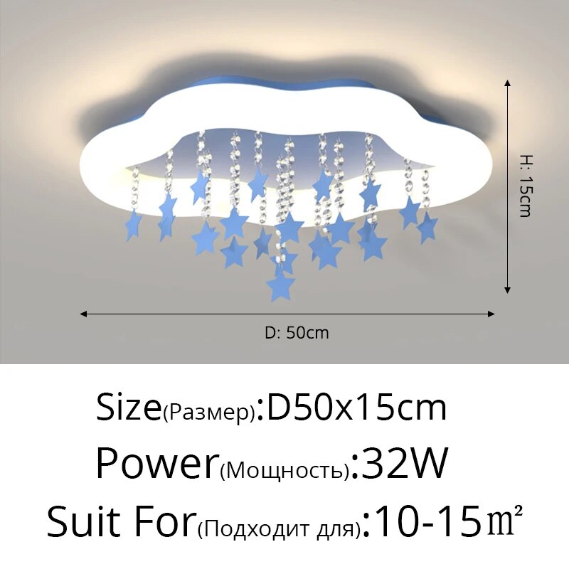 Lustre LED Nuage Multicolore